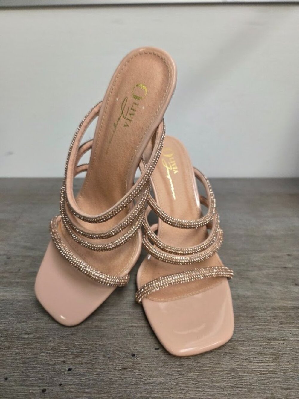 OLIVIA FERGUSON High Heels Chic Rhinestone Pumps size 6